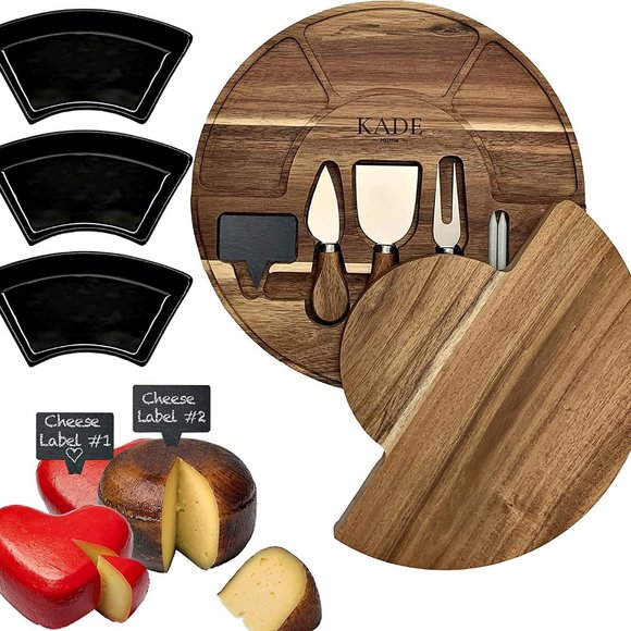 KADE Charcuterie Cheese Board with Knife and Condiments Set Brand New Sealed - Picture 2 of 3